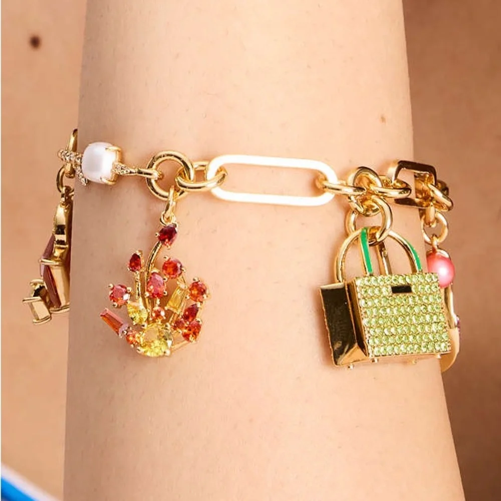 🍒 NWT Kate Spade Sweet Treasures Charm Bracelet 🍹 - Picture 4 of 7